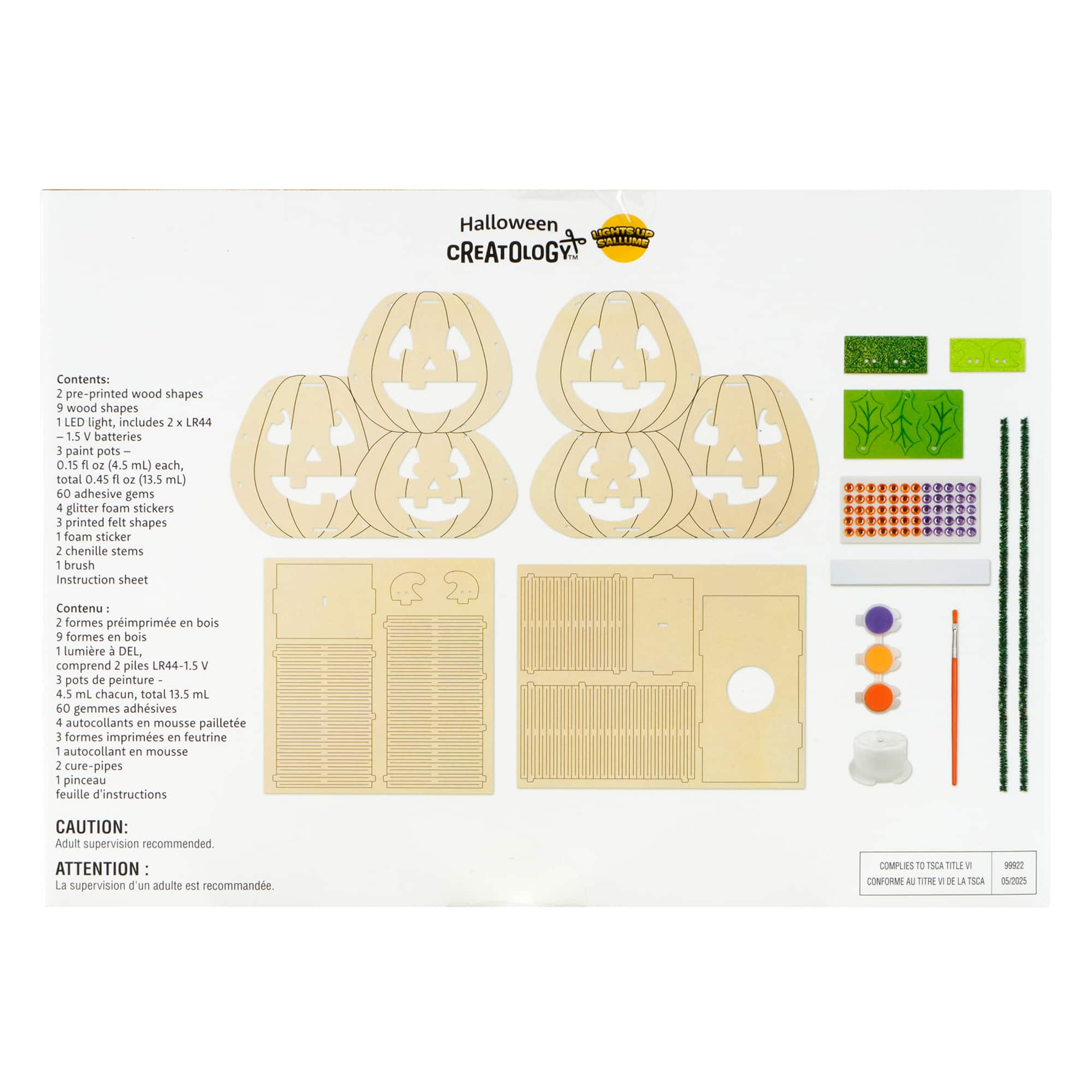 3D Wood Jack-o'-Lantern Craft Kit by Creatology™